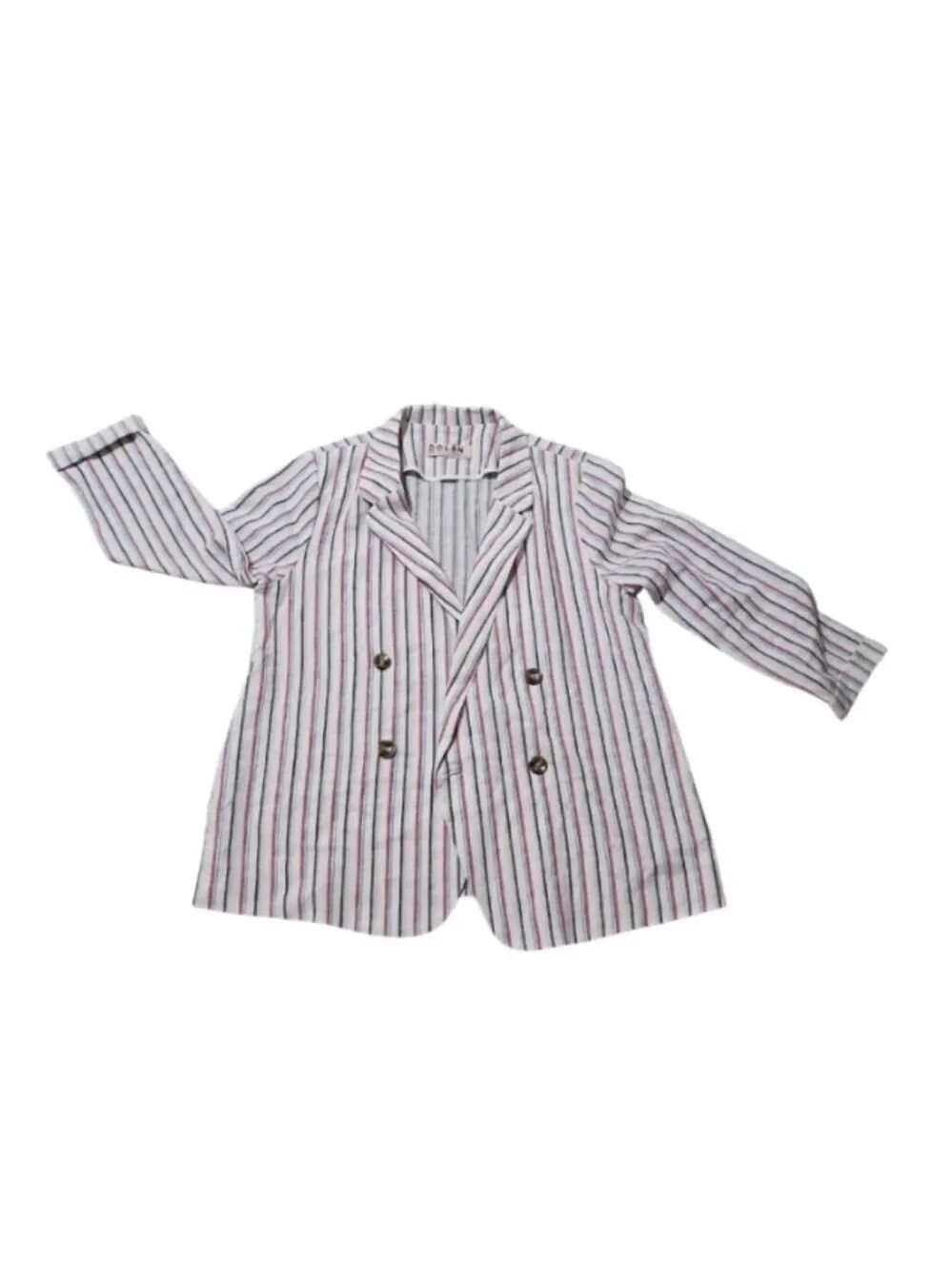 Dolan Left Coast Collection Antropologie Blazer Striped Linen Double-breasted XL